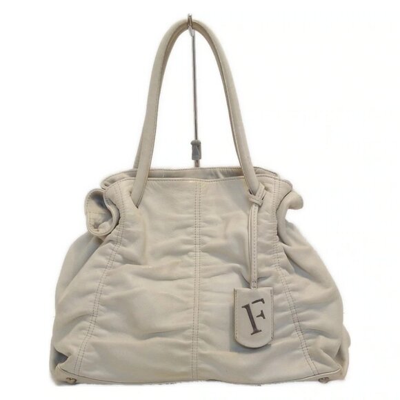Auth FURLA - Cream Leather Tote Bag - Picture 1 of 9